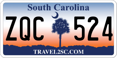 SC license plate ZQC524