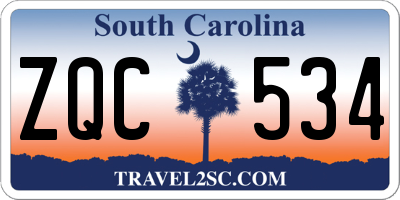 SC license plate ZQC534