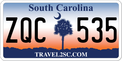 SC license plate ZQC535