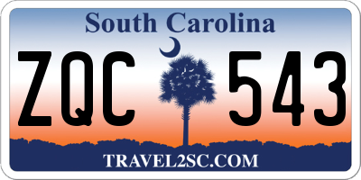 SC license plate ZQC543