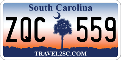 SC license plate ZQC559