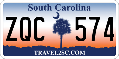 SC license plate ZQC574