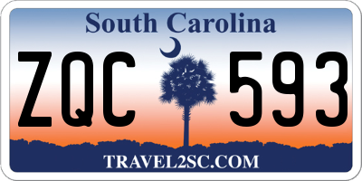 SC license plate ZQC593