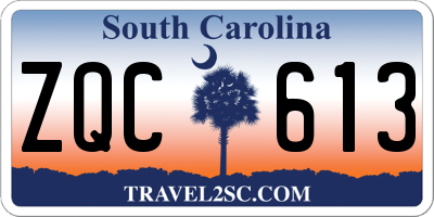SC license plate ZQC613