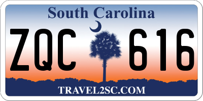 SC license plate ZQC616