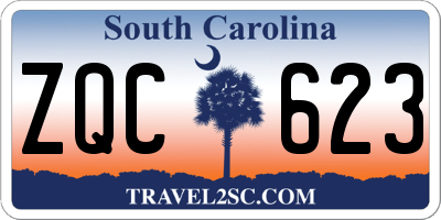 SC license plate ZQC623