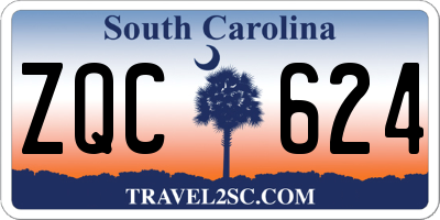 SC license plate ZQC624
