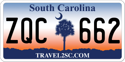 SC license plate ZQC662