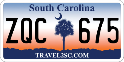 SC license plate ZQC675