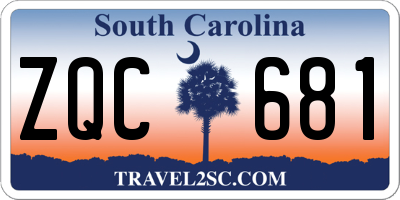 SC license plate ZQC681