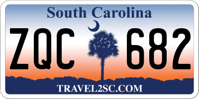SC license plate ZQC682