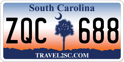 SC license plate ZQC688