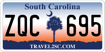 SC license plate ZQC695