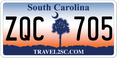 SC license plate ZQC705