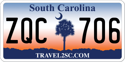 SC license plate ZQC706