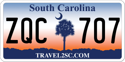 SC license plate ZQC707