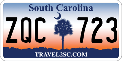 SC license plate ZQC723