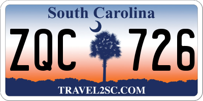 SC license plate ZQC726