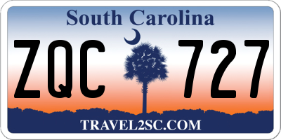 SC license plate ZQC727