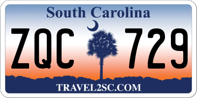 SC license plate ZQC729