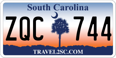 SC license plate ZQC744