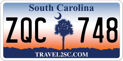 SC license plate ZQC748