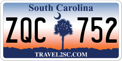 SC license plate ZQC752