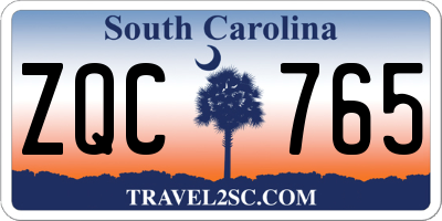 SC license plate ZQC765