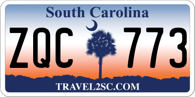 SC license plate ZQC773