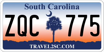 SC license plate ZQC775