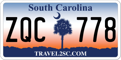 SC license plate ZQC778