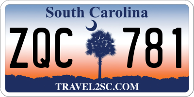SC license plate ZQC781