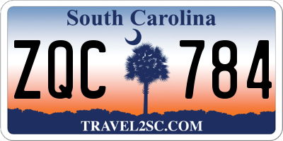 SC license plate ZQC784