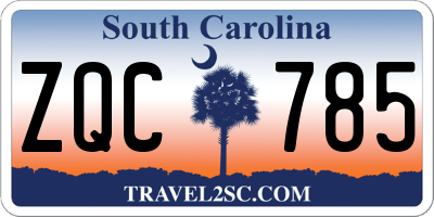 SC license plate ZQC785
