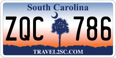 SC license plate ZQC786