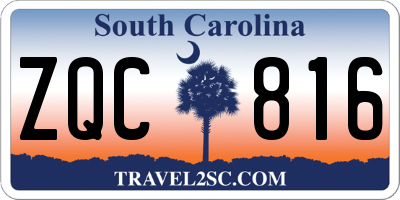 SC license plate ZQC816