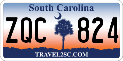SC license plate ZQC824