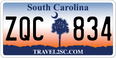 SC license plate ZQC834