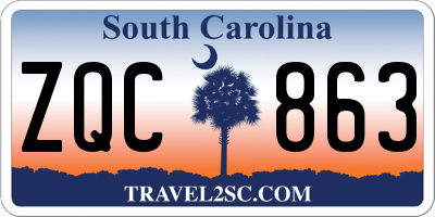 SC license plate ZQC863