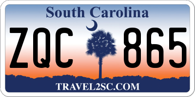SC license plate ZQC865