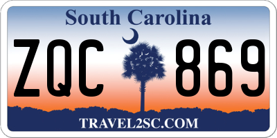 SC license plate ZQC869