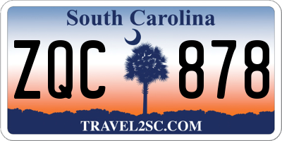 SC license plate ZQC878