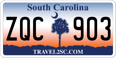 SC license plate ZQC903