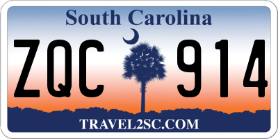 SC license plate ZQC914