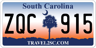 SC license plate ZQC915