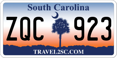 SC license plate ZQC923