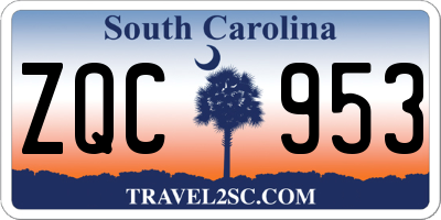SC license plate ZQC953