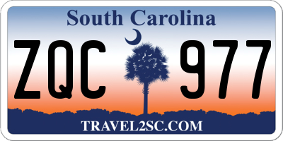 SC license plate ZQC977