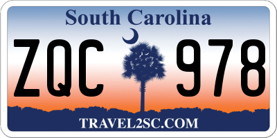 SC license plate ZQC978