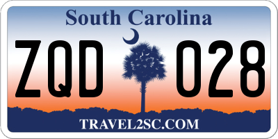 SC license plate ZQD028
